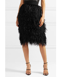 Tom Ford Feather And Silk Organza Skirt