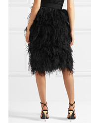 Tom Ford Feather And Silk Organza Skirt