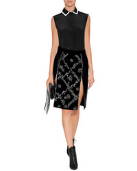 Preen by Thornton Bregazzi Leatherwool Embellished Dotty Skirt In Black