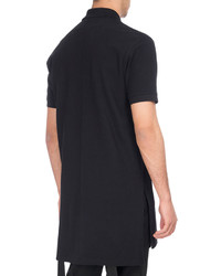 Givenchy Embellished Button Extended Hem Polo Shirt