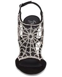 Giuseppe Zanotti Embellished Spiderweb Sandal