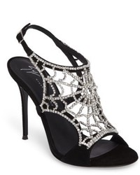 Giuseppe Zanotti Embellished Spiderweb Sandal