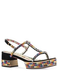 Gucci Mira Crystal Embellished Platform Sandal