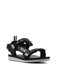 VERSACE JEANS COUTURE Open Toe Touch Strap Sandals