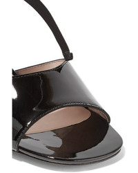 Marc Jacobs Wilde Crystal Embellished Patent Leather Sandals Black