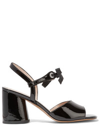 Marc Jacobs Wilde Crystal Embellished Patent Leather Sandals Black