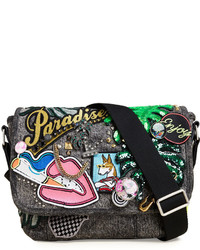 Marc Jacobs Paradise Small Embellished Messenger Bag Black