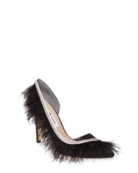 Nina Delcie Crystal Embellished Feather Pointed Toe Pump