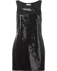 Black Embellished Sequin Dress