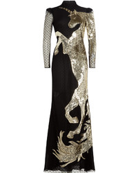 Alexander McQueen Embellished Floor Length Gown