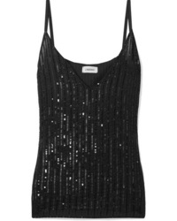 L'Agence Gabriella Sequined Crepon Camisole