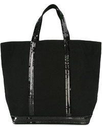Black Embellished Sequin Tote Bag