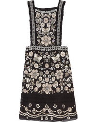 Needle & Thread Embellished Georgette Mini Dress Black