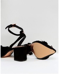 Ted Baker Odesca Black Embellished Mid Heeled Shoes
