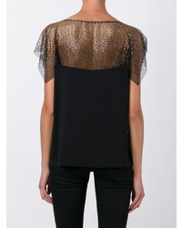 Versace Collection Lace Overlay Blouse