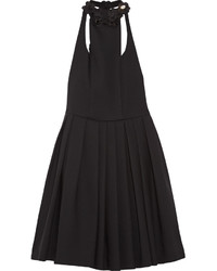 Black Embellished Silk Dress