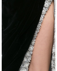 Oscar de la Renta Crystal Embellished Asymmetrical Dress