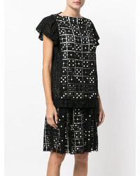 Chloé Faux Pearl Embellished Embroidered Dress
