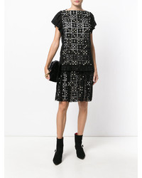 Chloé Faux Pearl Embellished Embroidered Dress