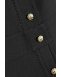 Gucci Faux Pearl Embellished Wool And Silk Blend Mini Dress Black