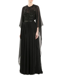 Elie Saab Embellished Silk Gown