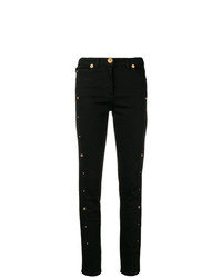 Versace Button Embellished Skinny Jeans
