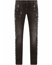 Dolce & Gabbana Charm Embellished Skinny Jeans