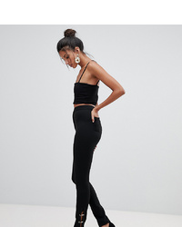 Asos Tall Asos Design Tall Skinny Trousers With Safety Pin Hem
