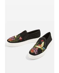 Topshop Tactic Bird Embellished Slip On Trainers