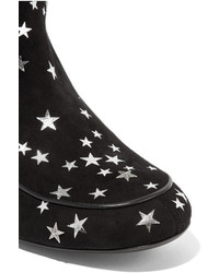 Laurence Dacade Babacar Embellished Suede Ankle Boots Black