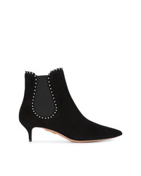 Aquazzura Black Jicky 45 Suede Ankle Boots