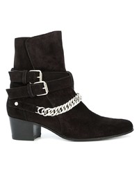 Amiri Chain Embellished Ankle Boots