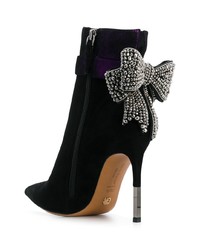 Gianni Renzi Embellished Bow Ankle Boots
