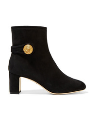 Dolce & Gabbana Embellished Suede Ankle Boots