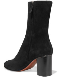 Chloé Orlando Embellished Suede Ankle Boots Black