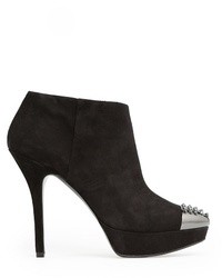 Mango Outlet Metal Toe Cap Suede Ankle Boots
