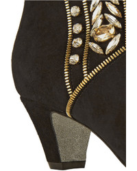 Rene Caovilla Ren Caovilla Sold Out Embellished Suede Ankle Boots