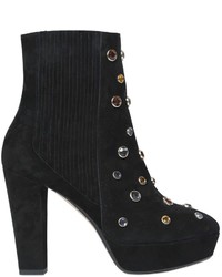 Sonia Rykiel 120mm Embellished Suede Ankle Boots