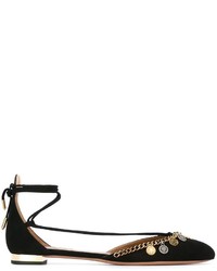 Aquazzura Charm Embellished Ballerinas