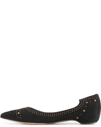 Paul Andrew Embellished Suede Ballerinas