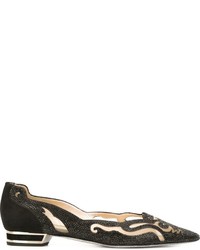 Rene Caovilla Ren Caovilla Embellished Pointed Toe Ballerinas