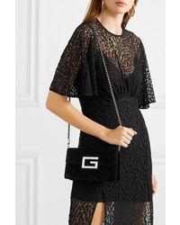 Gucci Broadway Crystal Embellished Velvet Shoulder Bag