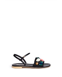 Stella McCartney Asteroid Stone Faux Leather Sandals