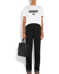 Givenchy Mirror Embellished Suede Slides Black