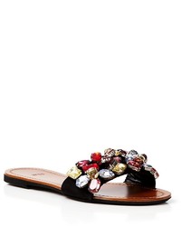 No.21 No 21 Flat Slide Sandals Jeweled