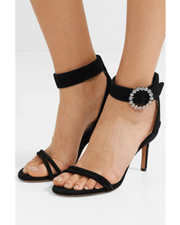 Isabel Marant Alapee Crystal Embellished Suede Sandals