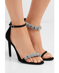 Calvin Klein 205W39nyc Camelle Crystal Embellished Suede Sandals