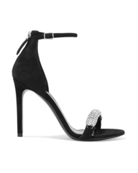 Calvin Klein 205W39nyc Camelle Crystal Embellished Suede Sandals
