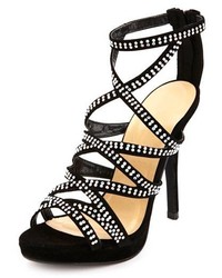 Charlotte Russe Strappy Rhinestone High Heel Dress Sandals