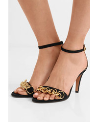 Chloé Reese Chain Embellished Suede Sandals